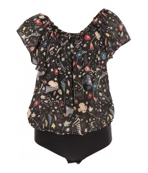 CB04591E2 Elisabetta Franchi camicia body nero