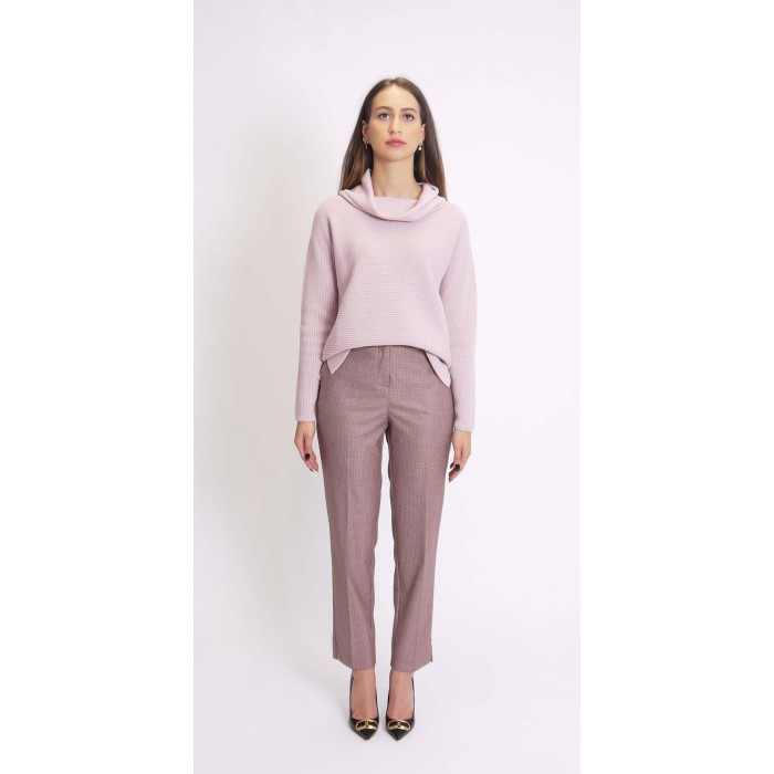 Nenette pantalone pied de poule cipria