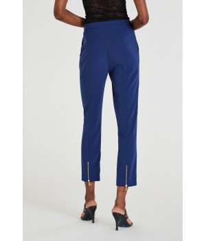 8P0326 A6F5 C858 Patrizia Pepe pantalone sigaretta essential cobalto