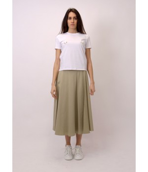 Elisabetta Franchi t-shirt con piercing bianco MA18N11E2