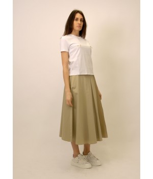 Elisabetta Franchi t-shirt con piercing bianco MA18N11E2