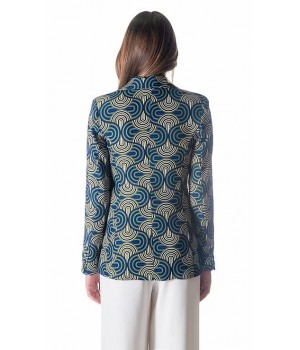 Olla Pareg giacca Elizabeth  H5806 verde e blu