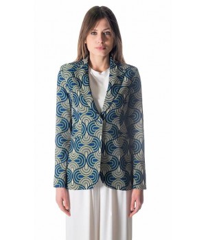 Olla Pareg giacca Elizabeth  H5806 verde e blu