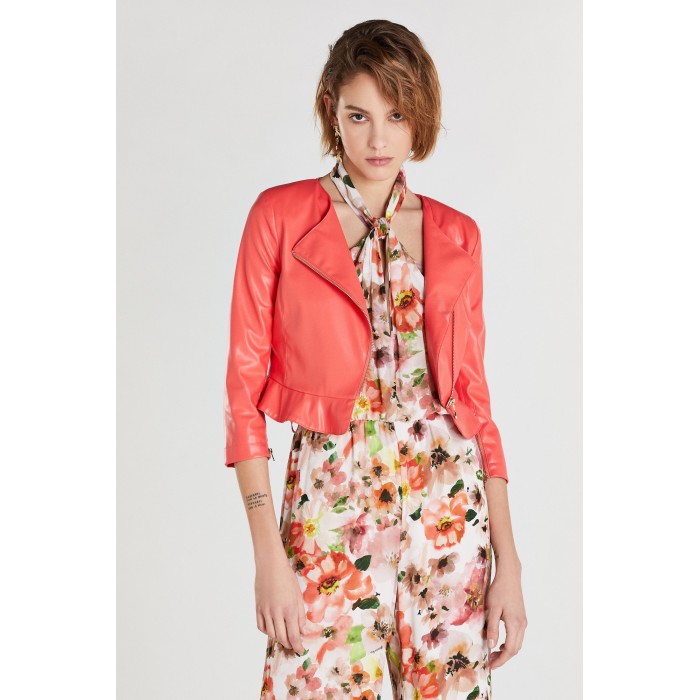 Patrizia Pepe Giacca in ecopelle corallo 2L0900 A1DZ R720