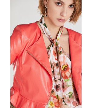 Patrizia Pepe Giacca in ecopelle corallo 2L0900 A1DZ R720