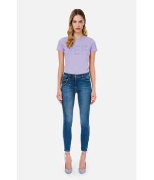 Elisabetta Franchi Jeans skinny blu denim PJ04S11E2