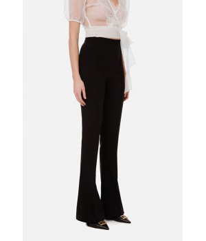 PA38411E2 Elisabetta Franchi pantalone skinny a zampa nero