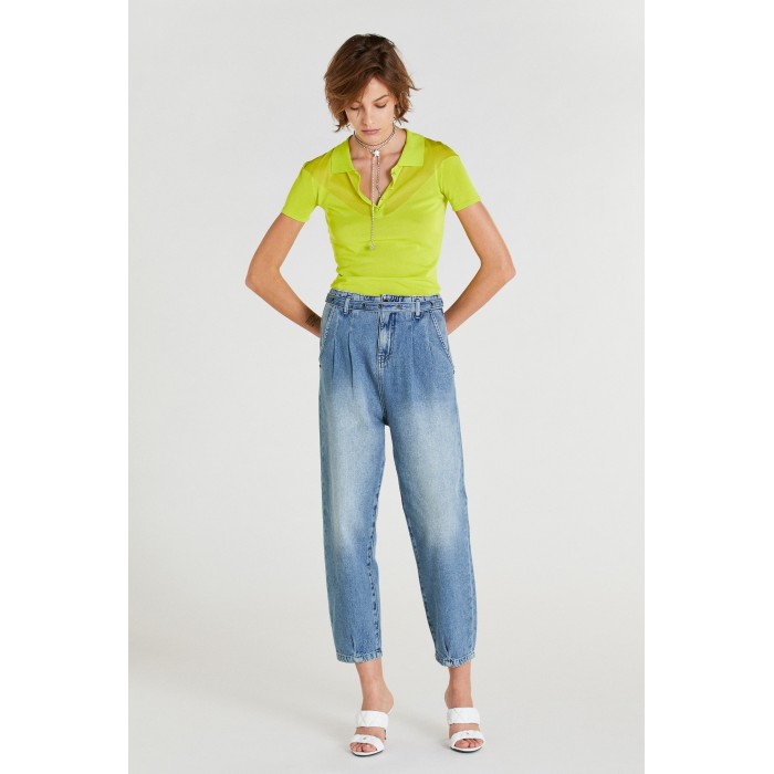 8J0969 A1WZB C874 Patrizia Pepe jeans baloon con cintura nero