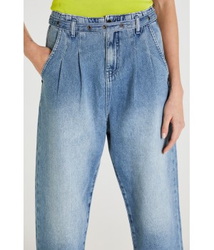 8J0969 A1WZB C874 Patrizia Pepe jeans baloon con cintura nero
