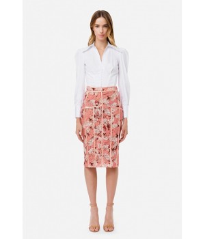 CA30511E2 Elisabetta Franchi camicia rose bianca