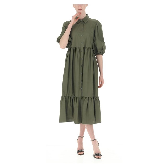 Patrizia Pepe abito lungo chemisier 2A2218 A9B9 K103 verde