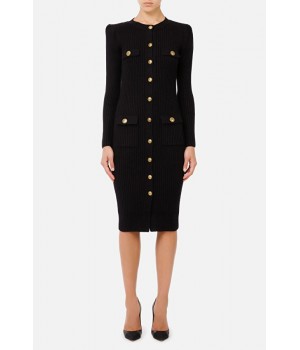 Elisabetta Franchi tubino in maglia nero AM44G16E2