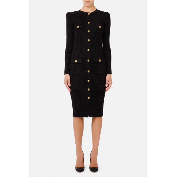 Elisabetta Franchi tubino in maglia nero AM44G16E2