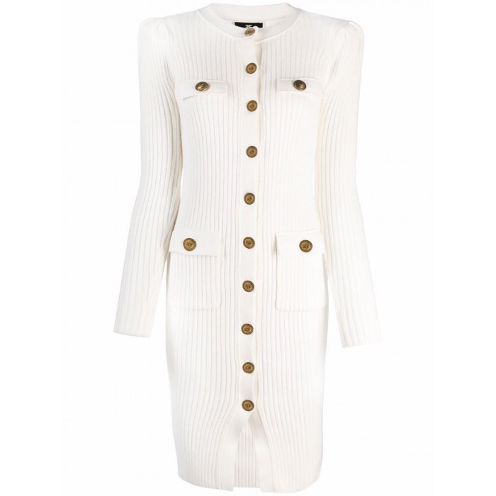 Elisabetta Franchi tubino in maglia avorio AM44G16E2