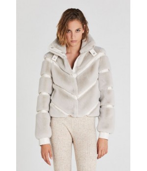 2L0905A5T7 Patrizia Pepe pelliccia ecologica lunga ghiaccio