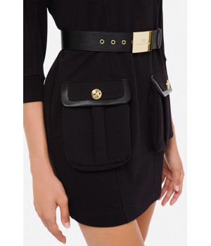 AB99516E2 Elisabetta Franchi abito in felpa  nero