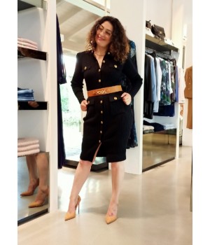 Elisabetta Franchi tubino in maglia nero AM44G16E2