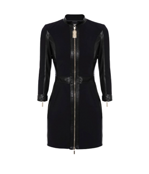 AB06416E2 Elisabetta Franchi abito con inserti eco nero