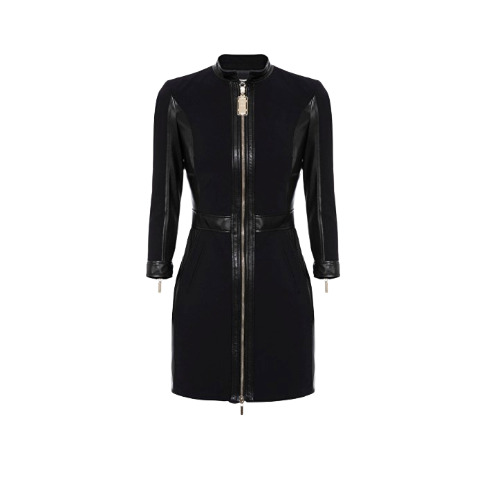 AB06416E2 Elisabetta Franchi abito con inserti eco nero