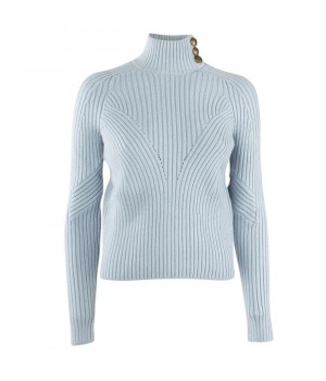 MK39G16E2 Elisabetta Franchi maglioncino a coste baby blue