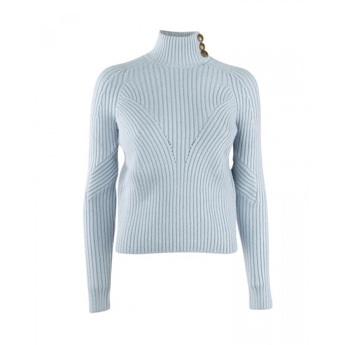 MK39G16E2 Elisabetta Franchi maglioncino a coste baby blue