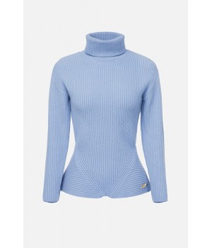 MK43S16E2 Elisabetta Franchi maglia a collo alto baby blue