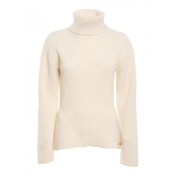 Elisabetta Franchi maglia a collo alto avorio MK43S16E2