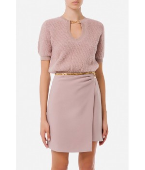 MK46M16E2 Elisabetta  Franchi maglia a maniche corte  malva