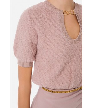 MK46M16E2 Elisabetta  Franchi maglia a maniche corte  malva