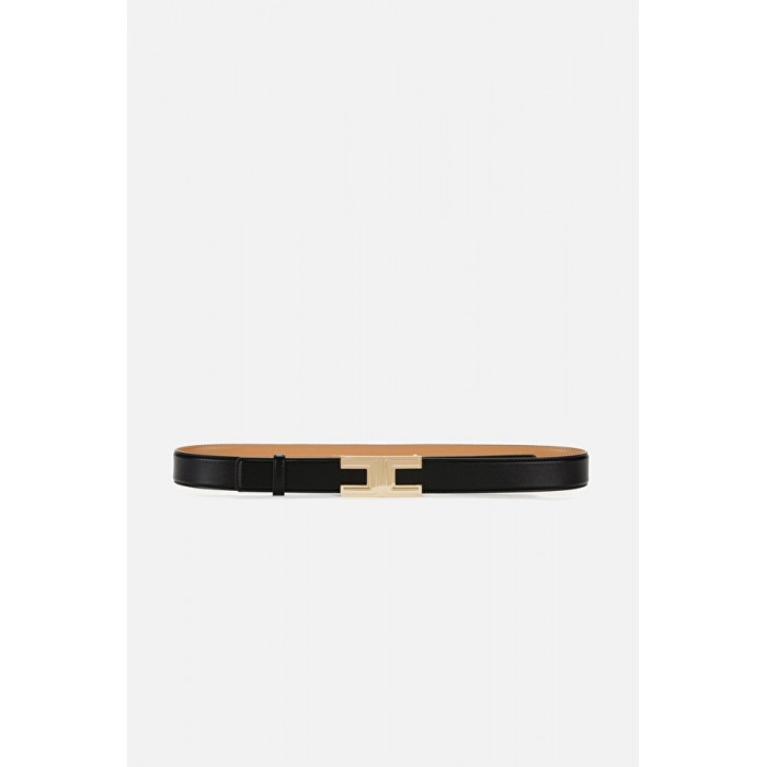 Elisabetta Franchi cintura logo nero CT12S16E2