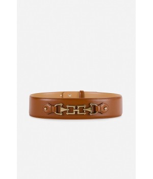 Elisabetta Franchi cintura a vita alta cuoio