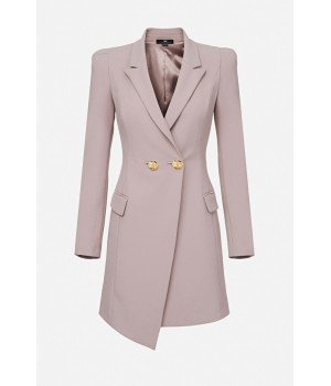 AB09116E2 Elisabetta Franchi robe manteau malva