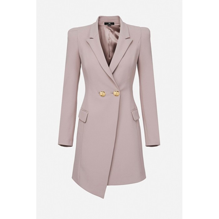AB09116E2 Elisabetta Franchi robe manteau malva