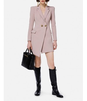 AB09116E2 Elisabetta Franchi robe manteau malva