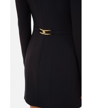 AB09116E2 Elisabetta Franchi robe manteau nero