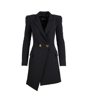 AB09116E2 Elisabetta Franchi robe manteau nero