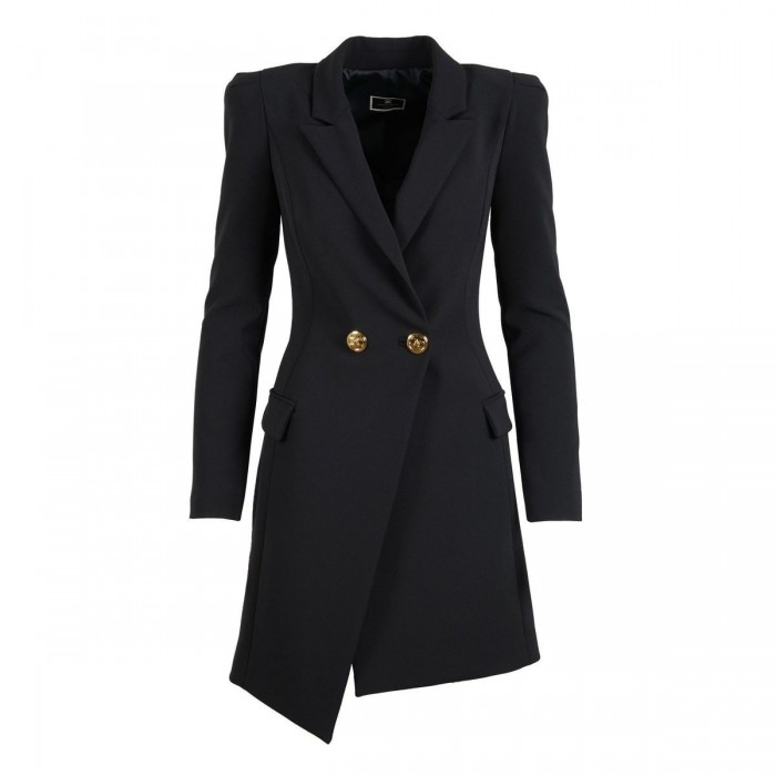 AB09116E2 Elisabetta Franchi robe manteau nero