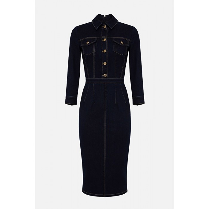 AJ23S16E2 Elisabetta Franchi tubino in denim