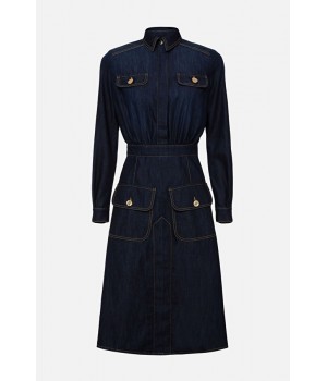 AJ22S16E2 Elisabetta Franchi abito denim con tasche