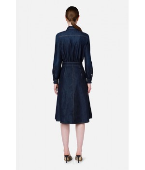 AJ22S16E2 Elisabetta Franchi abito denim con tasche