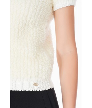 ELISABETTA FRANCHI MAGLIA MOHAIR  AVORIO 