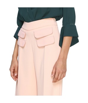 PA31996E2 Elisabetta Franchi Pantalone tasche rosa antico