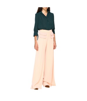 PA31996E2 Elisabetta Franchi Pantalone tasche rosa antico